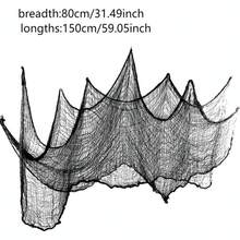 1pc/10pcs Black & White + Spider Web Mesh, Dark Mysterious Style + Sheer Fabric + Asymmetrical Net Structure + Draped Ruffle Effect / Lightweight Translucent Feel + For Creating Spooky Ambiance + Halloween Spider Web Decor, Suitable For Halloween Party, Party Venue Decoration, Porch / Staircase Decoration