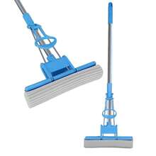 Rodo Mop Fácil Celeste Auto Torção Refil Em Espuma Limpeza  em Geral Esfregão Seca - Azul - Visão 1