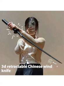 1 件有趣的伸缩剑 - 3D 打印塑料武士刀，适合角色扮演、实景角色扮演游戏和舞台表演，非常适合狂欢节 - 彩色 - 查看 1