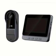 Wireless Video Doorbell, Smart Doorbell High-Definition Camera, 1800 MAh Large-Capacity Battery, Indoor View Outside, Two-Way Intercom, Ultra-Long Battery Life, Automatic Video Recording, Support SD Card Video Storage, Wireless Application - 黑色 - 查看 12