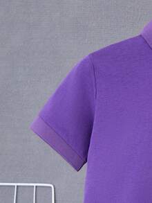 Tween-Jungen 1 Stück kurzärmeliges, einfarbiges T-Shirt, Poloshirt & Mädchen, leicht mit leichtem Stretch, atmungsaktiv für den Sommer. Slim Fit Design, geeignet für schlanke Kinder. Für mehr Komfort empfehlen wir eine Größe größer für Kinder.