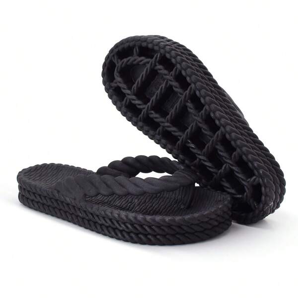 Sandália Chinelo Feminino Trançado Plataforma Nuvem Confortável-Envio Rapido.