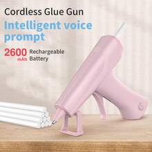 2600mAh Wireless Hot Melt Glue Gun, Rechargeable Lithium Battery Powered For DIY, School, Home Repair
