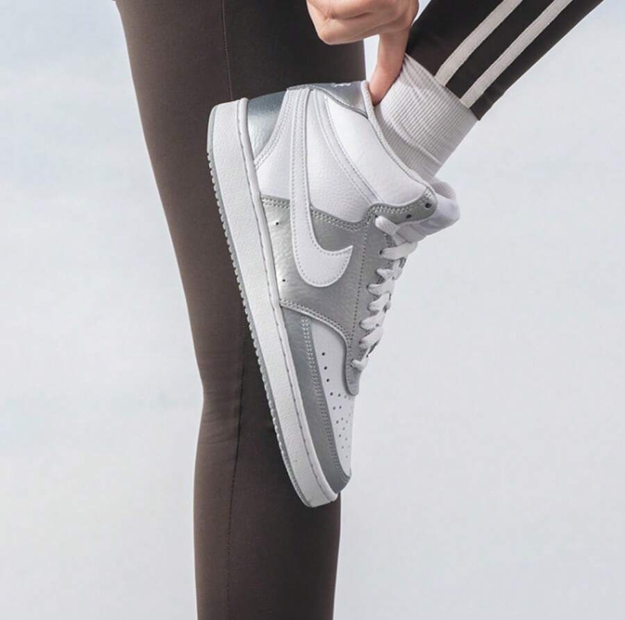 Nike Women's Casual Shoes, Sneakers, COURT VISION New Sport Sneakers - White/Silver - View 1
