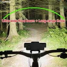 9 LED Ultra-Bright Bike Headlight With Horn: High/Low Beam, 21 SMD, Pedestrian Friendly,Type-C Rechargeable, 7 Lighting Modes, 4000mAh Portable Charger, Power Bank, 120dB Bell, Perfect For Mountain & Road Bikes, Night Riding, Best Gift For Men