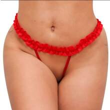 Apressadinha Panties Adjustable Dental Floss Sexy Lingerie - Đỏ - Xem 1