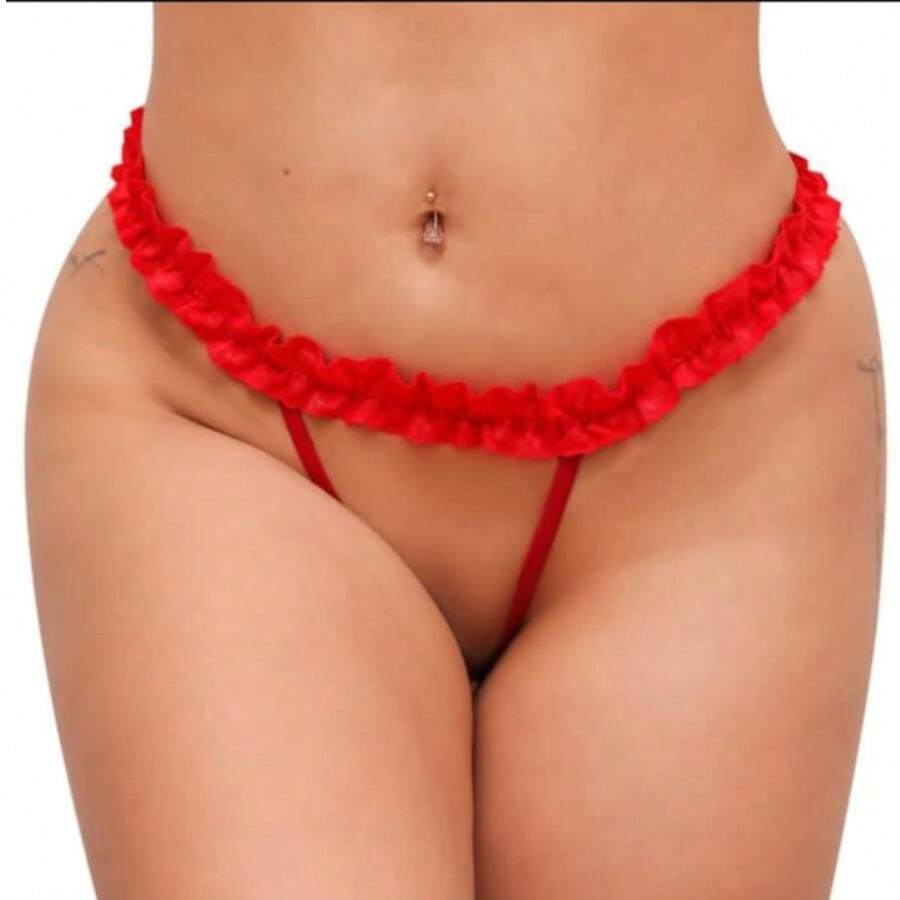 Apressadinha Panties Adjustable Dental Floss Sexy Lingerie - Đỏ - Xem 1