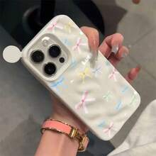 Nudo de pantalla completa del teléfono Adecuado 16 Teléfono 15 Pro/14/13 A prueba de golpes 12 Patrón de meteorito de cobertura total - Blanco - Ver 1
