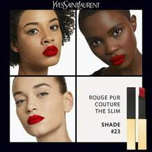 YSL Rouge Pur Couture Lápiz Labial Mate Delgado Set, Tonos de Alta Pigmentación, Acabado Suave y Duradero para Labios, Barra de Labios Profesional 1966 23 21, Maquillaje de Belleza Premium, Cosméticos Moda - 23 MISTERIO ROJO - Ver 2