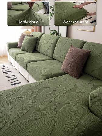 1pc Stretch Sofa Cover, Non-Slip Full Coverage Sofa Seat Cover, All Season Universal Sofa Cushion Cover, Fabric Thickened Sofa Blanket, Machine Washable, Dust-Proof, Pet-Friendly, Home Decor, Adjustable For Corner Sofa, Bedroom, Office, Living Room 1/2/3/4 Seater