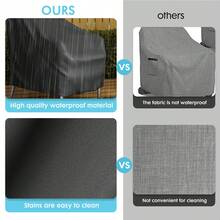 Outdoor Furniture Covers Waterproof Chair Covers,Patio Furniture Covers Waterproof, Basics Outdoor Patio Chair Cover Waterproof, Anti-UV Outdoor Chair Covers, Durable Outdoor Furniture Cover, Set Of 2, Black