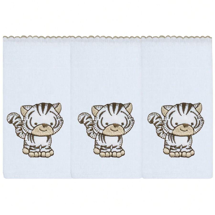 Soft 100% Cotton Double Embroidered Shoulder Diaper For Baby - 虎林 - 查看 1