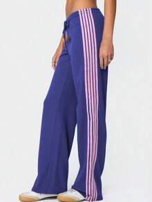 Womens High Waisted Drawstring Sweatpants Casual Baggy Joggers Pants - Royal Blue - View 4