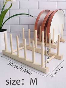 1 Giá để đĩa bằng gỗ tre, giá để bát đĩa, tủ đựng đồ nhà bếp, đựng đĩa/đĩa/bát/cốc/nắp nồi/thớt, giá để bát đĩa nhà bếp - Nhiều màu - Xem 14