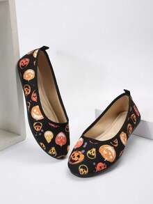 New Plus Size Women Comfortable Simple Round Toe Flat Casual Slip-On Shoes, Fashion Outdoor Wear For Autumn/Winter