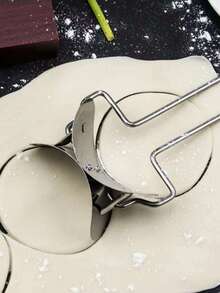 1 pieza Cortador de masa circular de acero inoxidable, rodillo moldeador de masa para hacer empanadillas, raviolis y pasteles para uso en la cocina del hogar