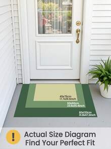 1pc Grey Striped Geometric Vintage Doormat, Modern Style All-Season Entrance Mat Made Of Polyester, Fade-Resistant, Low Profile, Non-Slip, Easy To Clean, Suitable For Patio, Indoor, Outdoor, Corridor, Garden Decor, Thick Entryway Decor Bathroom Kitchen Decor - Grey - View 4