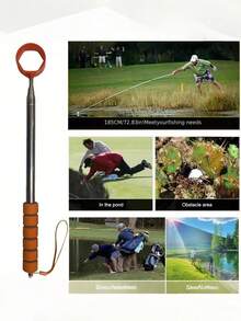 1 قطعة جهاز استرداد كرة الجولف القابل للتمديد، جامع كرات الجولف بطول 9 أقدام، اكسسوارات الجولف، هدية مثالية للاعبي الجولف