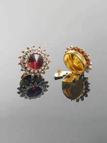 مجموعة من 2 غطاء أزرار أساور القميص، أزرار مرصعة بالراين بطراز باروك لفساتين النساء، صناديق أزرار زخرفية، أزرار أكمام فاخرة للبدلات والملابس الأنيقة بدون خياطة، هدايا للمناسبات