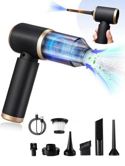 Mini Powerful Car Stofzuiger Cleaner, Cordless Ho hold Cleaning Robot, Blow Suction All In One Cleaner Home, Keyboard, Sofa Wet/Dry Accessories Supplies Small Appliances, Accessories(2400mAh)