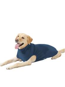 Sudadera cálida para perros grandes, ropa de mascota para otoño/invierno para actividades al aire libre - Verde Oscuro - Ver 6