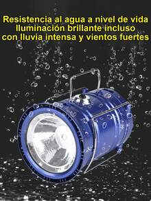 Lámpara Recargable Solar Linterna Camping Led,Linterna Solar para acampar, linterna LED plegable Solar recargable por USB, luces colgantes de emergencia para acampar al aire libre - Multicolor - Ver 8