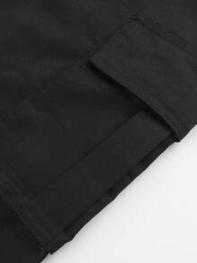 1 件装幼儿男童纯色休闲柔软舒适口袋及踝工装裤，适合 4-7 岁儿童，四季皆宜