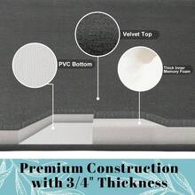 1pc Classic Solid Color Memory Foam Bath Mat, High Absorbency Quick Dry Surface, Sturdy Non-Slip Bottom, Suitable For Bathroom And Kitchen Floors, Practical And Soft, Also Applicable To Bedroom, Dorm, Laundry Room. Lightweight And Flexible Design, Easy To Clean And Maintain. - Black - View 10