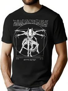 T-Shirt Homme Alien 100% Coton - 220g - Black - View 1