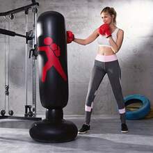1pc Inflatable Punching Bag, Suitable For Karate And Taekwondo Boxing Stand - Multicolor - View 3