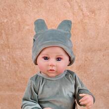 46cm Hand Drawn Hair Realistic Reborn Doll Fully Vinyl 18 Inch Simulated Dolls Dress Up Games Accompanying Toys New Year Gifts - Multicolor - View 2