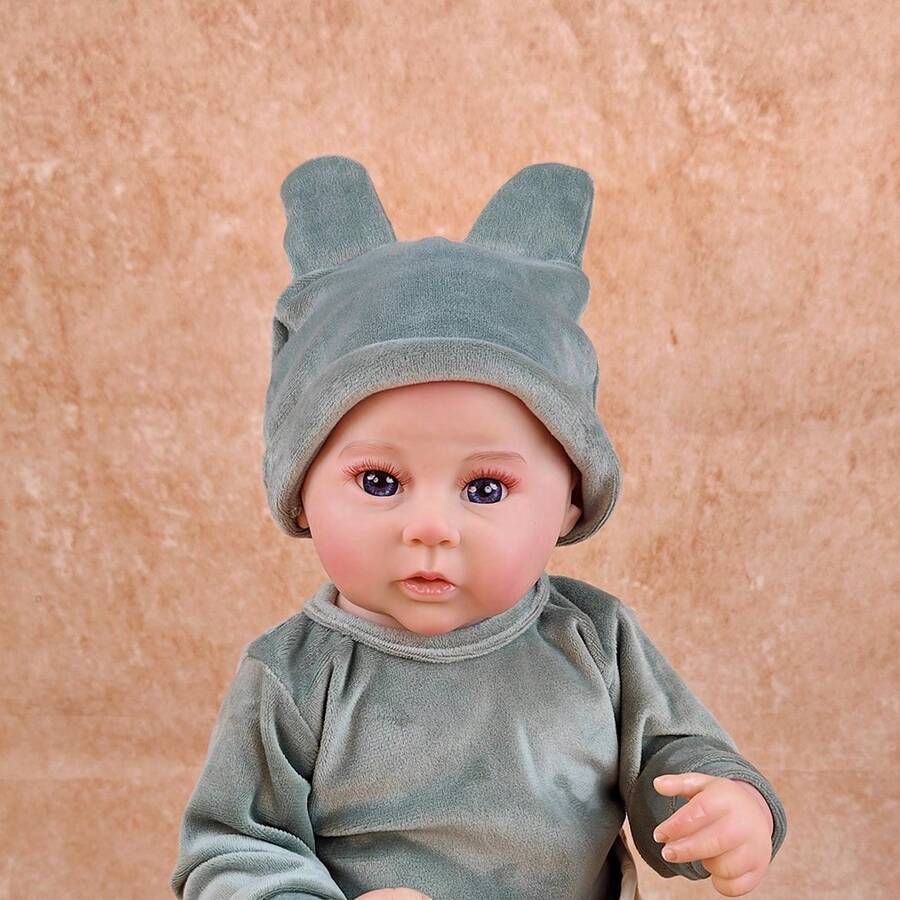 46cm Hand Drawn Hair Realistic Reborn Doll Fully Vinyl 18 Inch Simulated Dolls Dress Up Games Accompanying Toys New Year Gifts