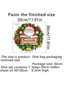 1/2/3pcs Christmas Wall Stickers, Santa Claus Garland Bells Christmas Wall Stickers Door Stickers, Home Decoration Wall Stickers, Self-Adhesive And Removable, No Electricity Required.Perfect And Christmas Gift For Couples, Parents And Friends. Christmas Decorations Christmas Decoration Christmas Decorations Home Room Decor
