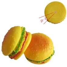 Đồ chơi nhai Hamburger bằng cao su vui nhộn cho chó có tiếng kêu chít chít Đồ chơi cho chó con chơi nhặt đồ chơi - Màu vàng - Xem 5