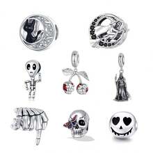 WOSTU Brățară originală WOSTU cu mărgele din argint 925, stil european și american întunecat, mărgele DIY pentru sărbători, accesorii cu mărgele vrac, bijuterii cadou pentru femei