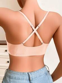 Women's Seamless Jelly Soft Support Wireless Backless Lift Bra - Baby Pink - View 4