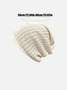 1pc Women's Colorful Polka Dot Thin Striped Headband, Versatile Knitted Beanie Hat, Suitable For Spring/Summer, Winter Women