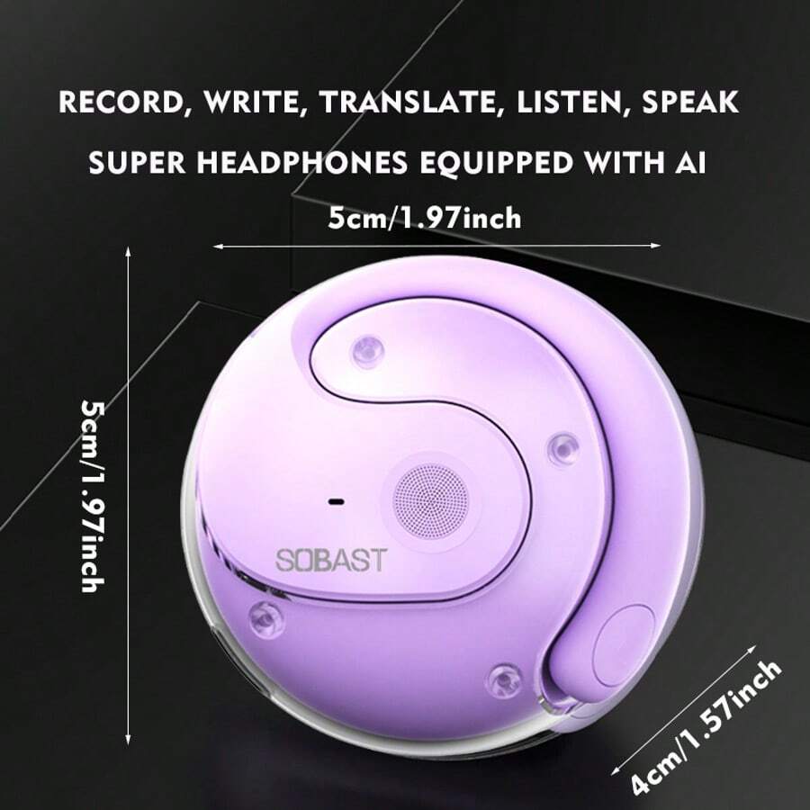 Bluetooth Translation Headset 144 Language AI Voice Translation Real-Time Three-In-One OWS Translation Device, With Wireless, Rechargeable Battery And USB Charging, Suitable For Real-Time Translation Headsets For Work, Travel, Business And Study - Nhiều màu - Xem 1