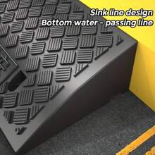 2PCS Car Uphill Mat, Climbing Mat, Curb Step Mat, Slope Mat For Home Use, Plastic Ramp Board Threshold Roadside Slope - 黑色 - 查看 6