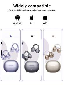 Lenovo EA410 True Wireless Bluetooth Headphones, Bone Conduction, Non-In-Ear, Open-Ear Clip, Sports Running Ear-Hook Style (Chinese Packaging) - Grey - View 7