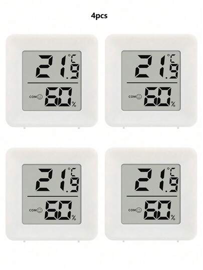 1/4Pieces Mimi Digital Hygrometer Indoor Thermometer Room Thermometer And Humidity Gauge With Temperature Humidity Monitor For Greenhouse, Garden, Cellar