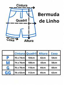 Men's Linen Bermuda Shorts With Drawstring - 橘色 - 查看 4