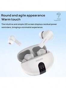 PHILIPS TAT3559 In-Ear Wireless Bluetooth Headphones Bluetooth V5.4 High-Quality Sound With ANC Active Noise Cancellation Technology Deep Noise Cancellation And 20-Hour Battery Life (White) - White - View 4