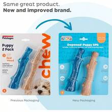 Dogwood Wood Durable Dog Chew Toys, Real Wood Calming Hemp, 2 - Pack, Medium - 山茱萸幼犬(2 隻裝)+ 2 隻(1 包) - 查看 3