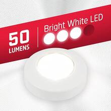 EstiloTendenciaEnergizer LED Puck Lights, Paquete De 2, Mini Blanco, 40 LúMenes, Funciona Con Pilas, Luz De Grifo, Acento Suave, Armario, Cocina Y MáS, 46009Calidad PremiumVersióN Mejorada - Blanco 40 Lúmenes - Ver 4