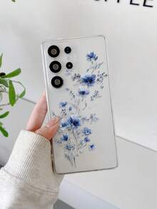 1 chiếc ốp lưng điện thoại từ tính họa tiết hoa màu xanh tối giản, tương thích với Apple XS/XS Max/XR/11/12/13/14/14 Plus/15/15 Plus/16/16 Plus/7/8 Plus. - Nhiều màu - Xem 1