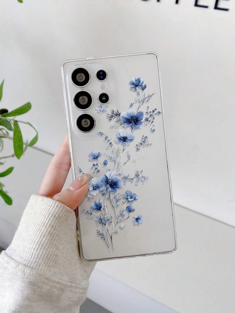 1 chiếc ốp lưng điện thoại từ tính họa tiết hoa màu xanh tối giản, tương thích với Apple XS/XS Max/XR/11/12/13/14/14 Plus/15/15 Plus/16/16 Plus/7/8 Plus. - Nhiều màu - Xem 1