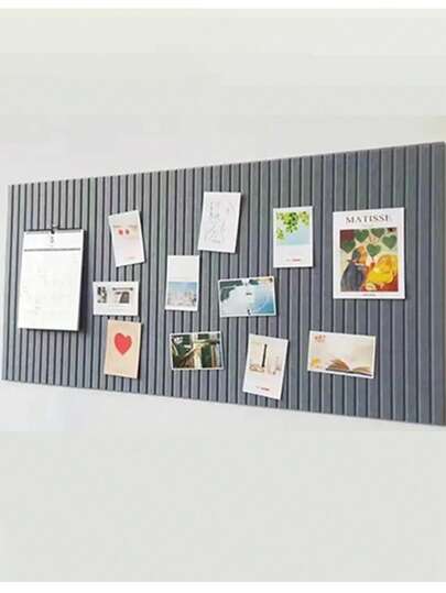 大型软木板，办公室黑色毛毡板替代品 - 板条墙板，用于办公室墙壁装饰毛毡公告板瓷砖，板墙整理器 - （大理石白）