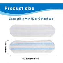 4-Pack Replacement Mop Pads Compatible With O Cedar H2Pro Mop Pads | Machine Washable | Reusable | H2 Pro Flat Mop System Replacement Mop Pads - 藍白相間-6張 - 查看 2