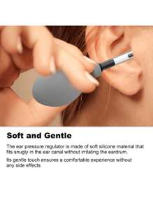 Ear Pressure Relief Suction Device, Ear Pressure Tool, Airplane Ear Pressure Relief Through Inner Ear Pressure Balance, With 3 Sizes Of Earplugs,School,Back To School,Travel,Travel Essentials,Home Essentials,Ear Cleaner